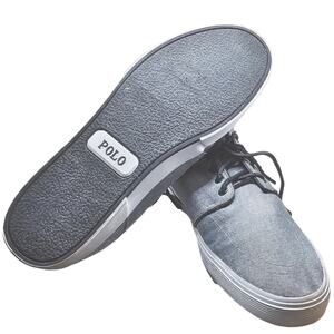 Polo Ralph Lauren Faxon Men Size 13 Boat‎ Shoes Low Canvas Gray Sneakers Preppy